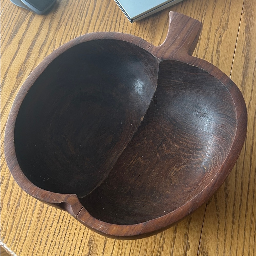 Apple shaped bowl Wood Bowl